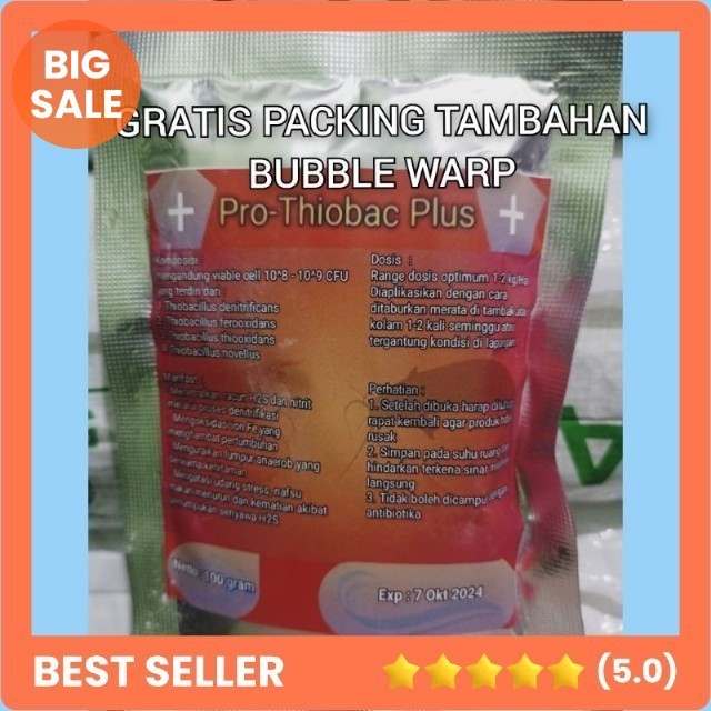 Probiotik thiobac plus 100 gram / thiobacillus / thiobac / probiotik thiobacillus / probiotik ikan /