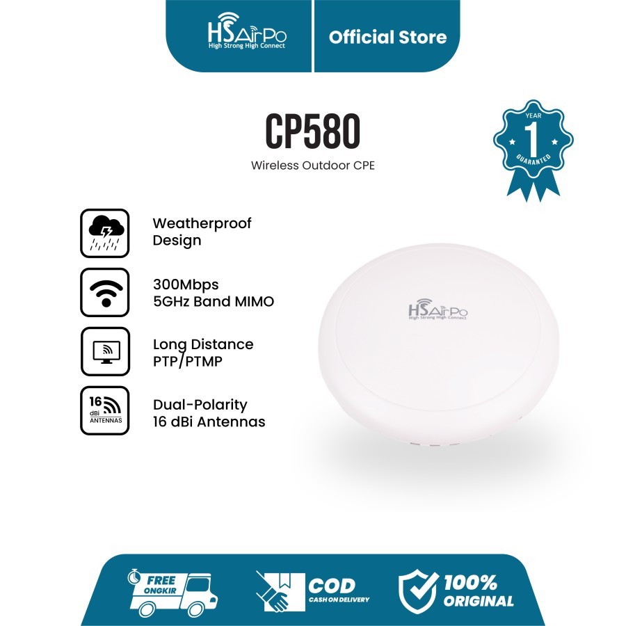 HSAirPo CP580 300Mbps CPE Access Point Outdoor 5.8Ghz HS AirPo CP580 N1