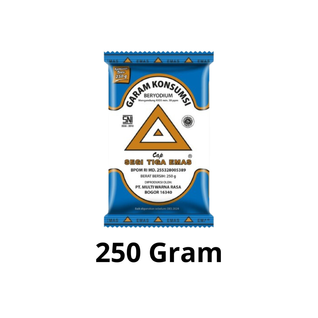 

Garam Cap Segitiga Emas 250 Gram