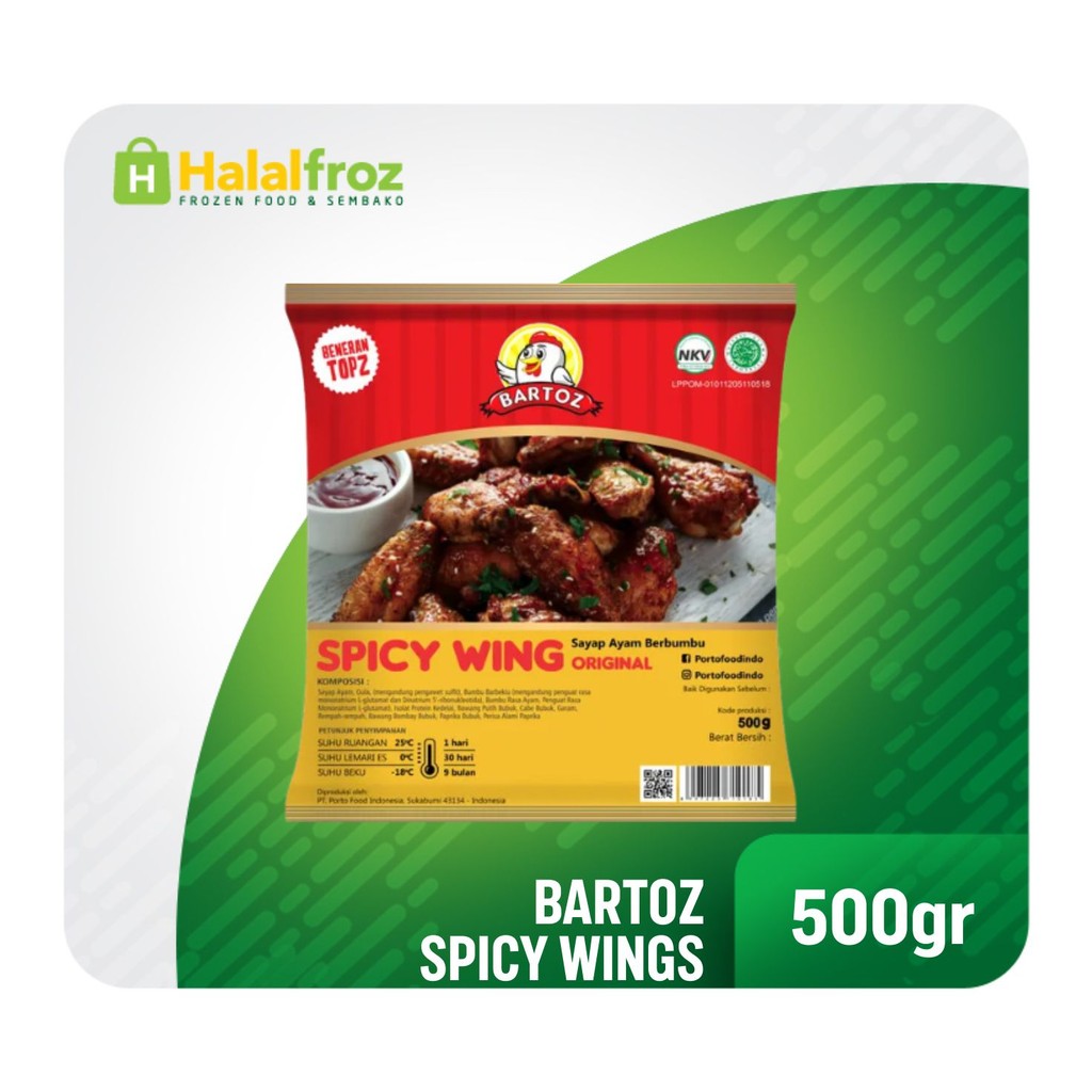 

Bartoz Spicy Wings 500gr (12s)