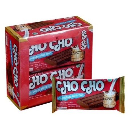 

CHO CHO Chocolate milk bar 1 Box isi 12 Pcs / Coklat Chocho 20gr*12pcs