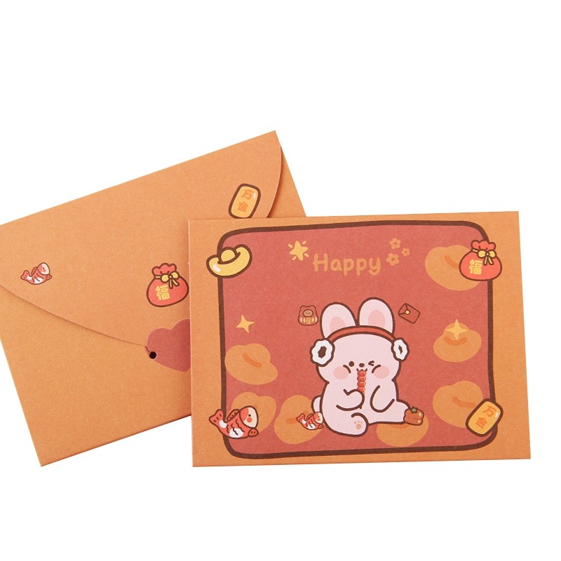 

Animal Envelope Message Thanks Card Postcard Foldable Message Card Greeting Card