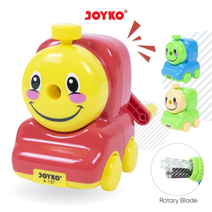 

Serutan Putar Anak Lucu / Sharpener Rautan A-137 SMILE / Serutan Pensil JOYKO Model mobil