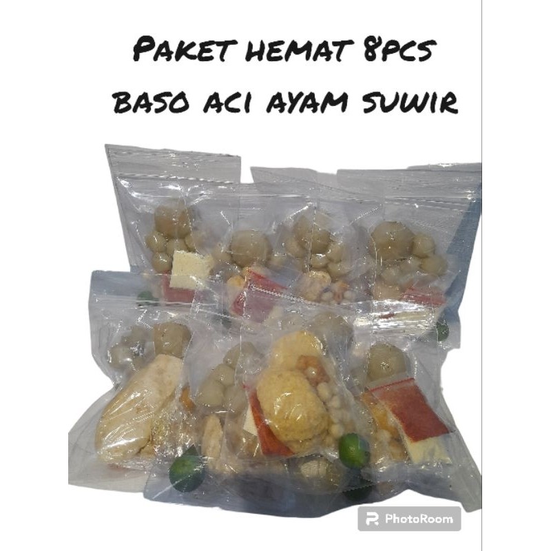 

PAKET HEMAT 8 BUNGKUS BASO ACI JUMBO SUWIR pedas Bisa COD