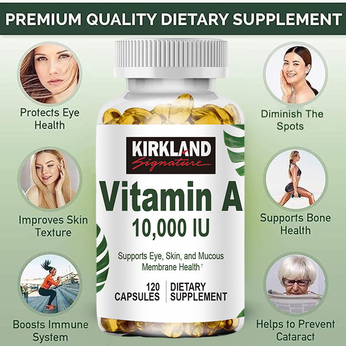 Kedaiari - Vitamin A 10.000 Iu Kapsul - Suplemen Harian Anak & Dewasa, Mendukung Kesehatan Mata,