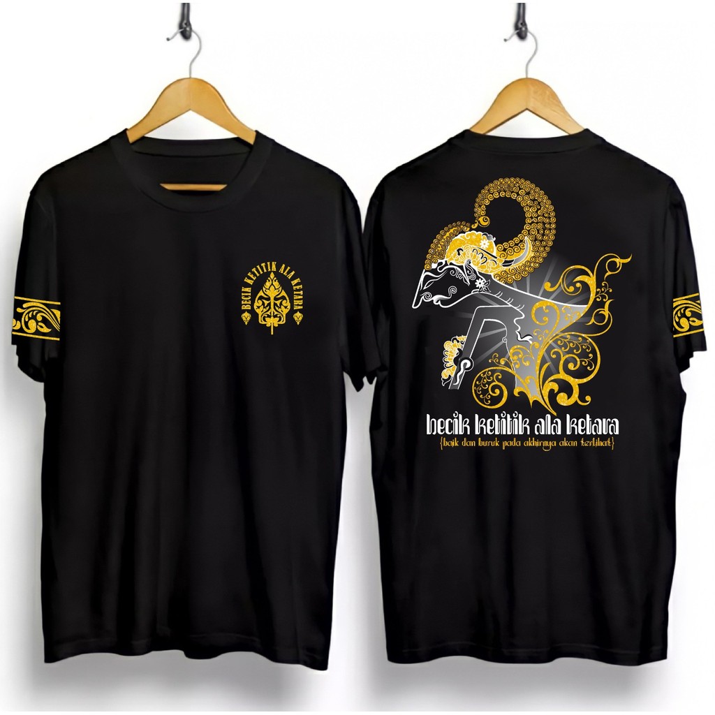 Sigai Kaos Distro Pria Kata-Kata Jawa WAYANG KULIT 4 MOTIF / Baju Distro Wayang Jawa / Atasan Pria /