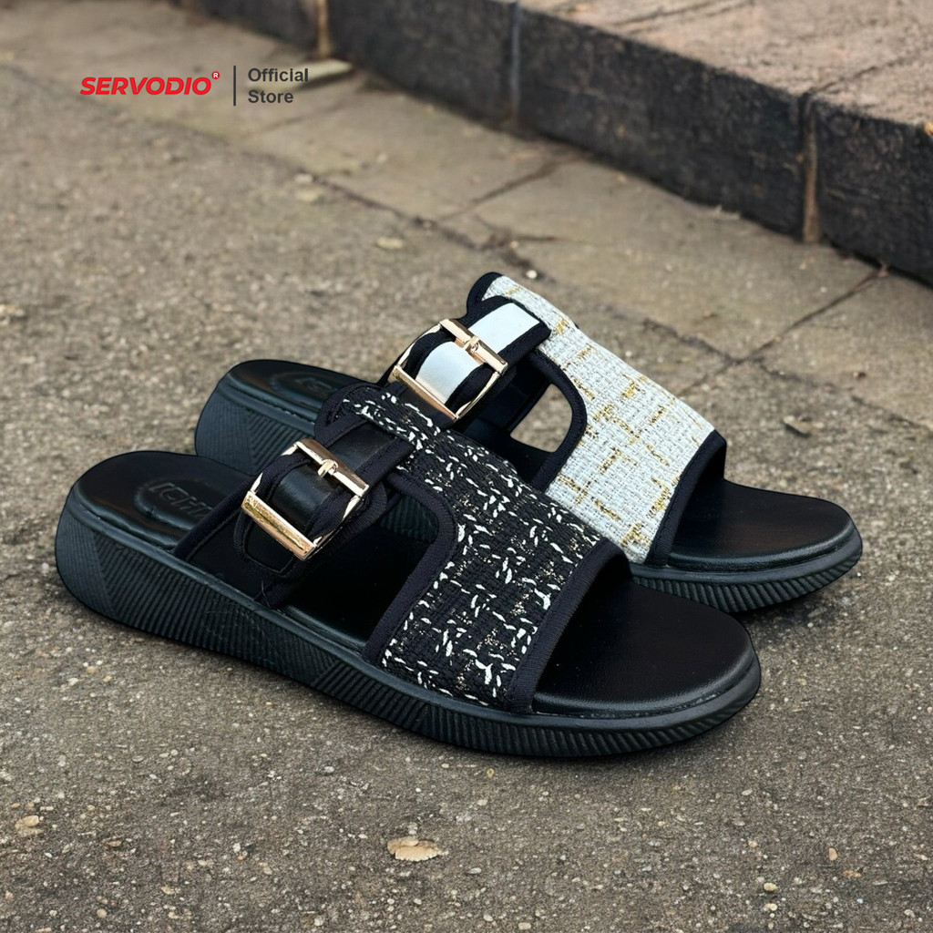 New Servodio x Ichiae - Khadija Size 37-41 - Sandal Wedges Wanita 3 Cm Hak Tinggi Korea Style