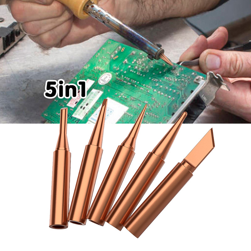 5 in 1 Mata Solder Tembaga Solder Tip Mata Solder Station Tool 900M