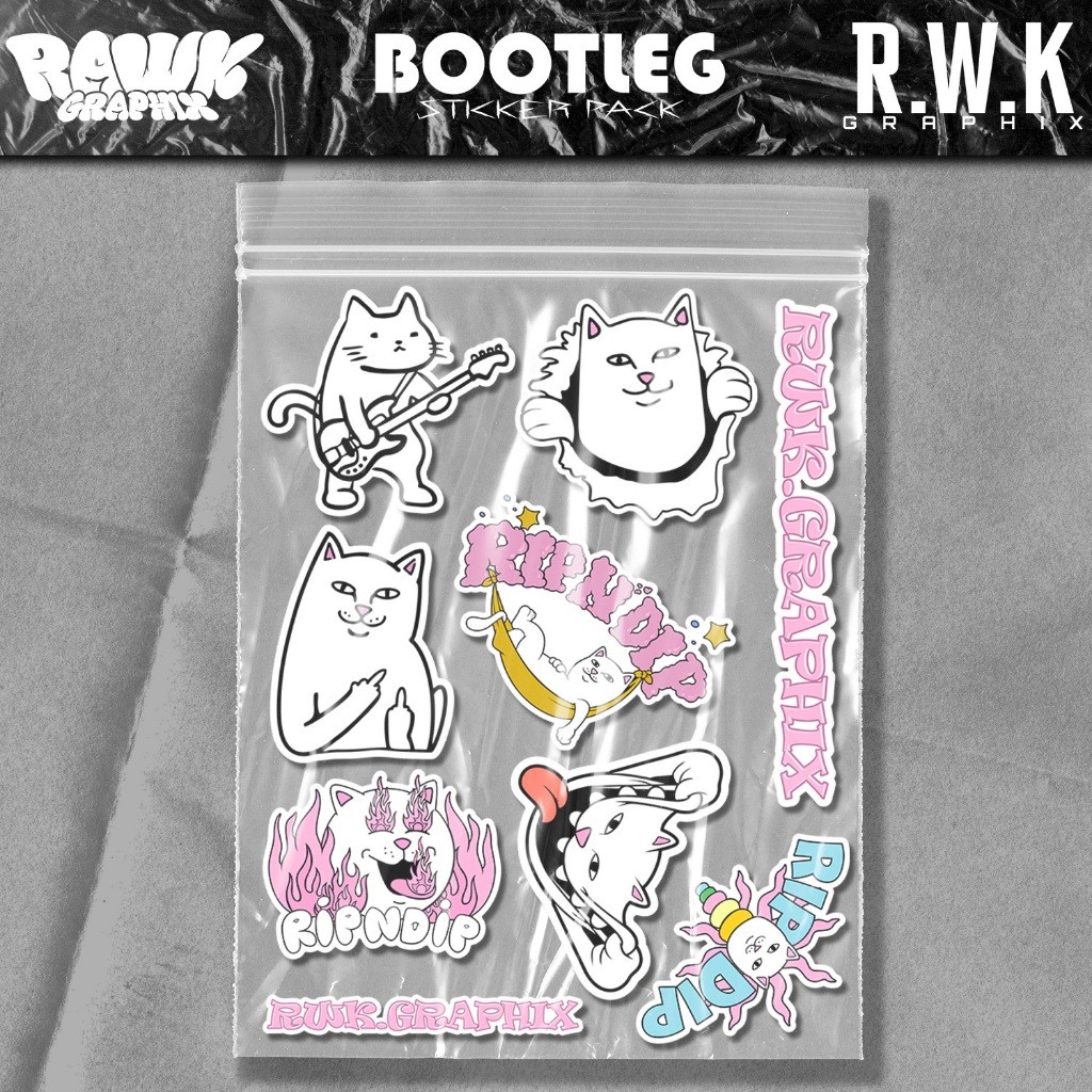 

Sticker Pack Ripndip Bahan Vinyl Sticker Untuk Hp Laptop Tumbler Helm Cargloss Skateboard V01