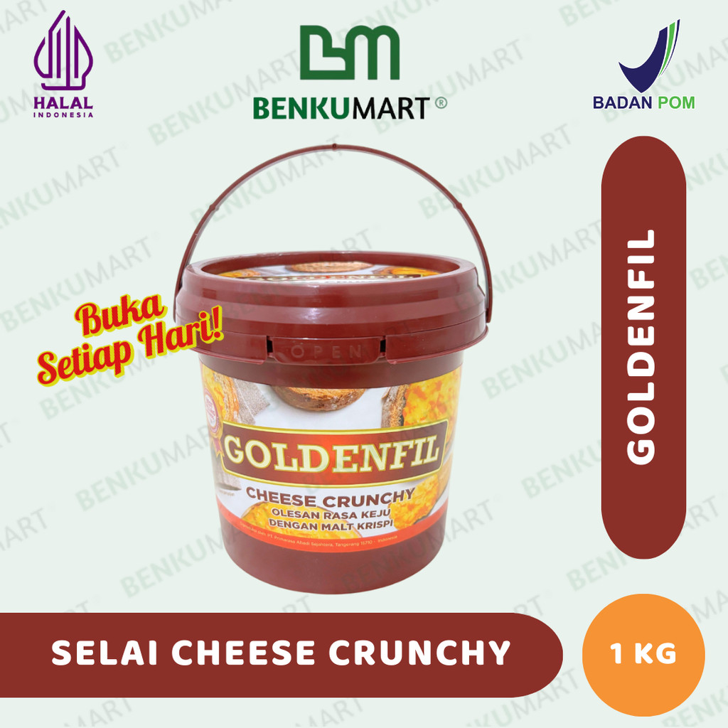 

Goldenfil Cheese Crunchy 1kg | Selai Keju Malt Krispi Goldenfil