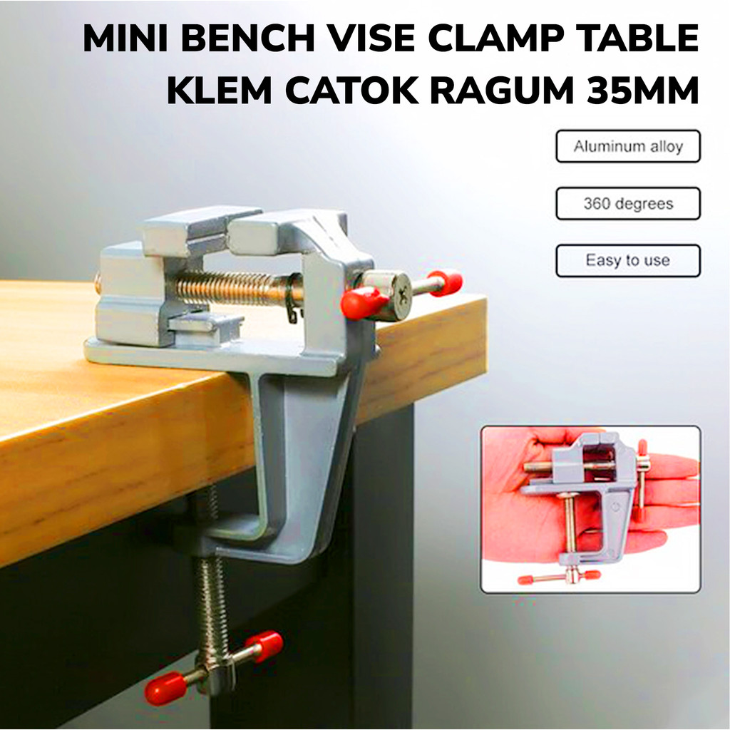 Klem Catok Ragum Tanggem Paron Alat Jepit Press Penjepit Meja Papan Kayu Besi Project Elektronik Min