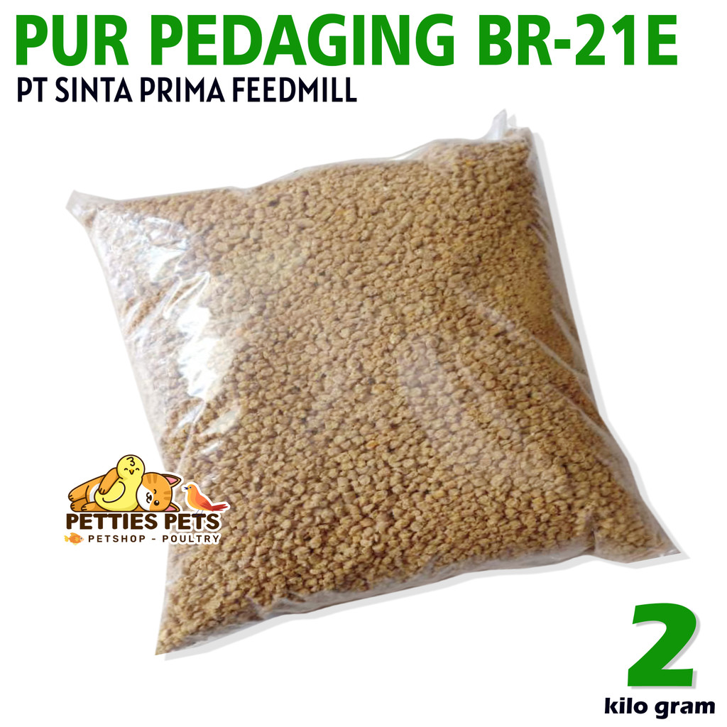 PTS Pur ayam pedaging BR21E / BR-21E / BR 21E SINTA pakan ayam pedaging Repack 2 kg