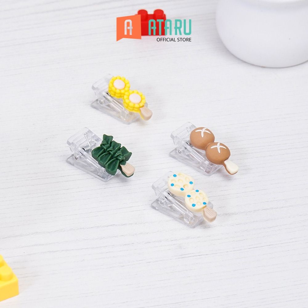 

Ataru Set 4 Pcs Klip Penjepit Kertas Street Snack - Mix Klip Kertas Paper Clip Klip Penjepit Dokumen Stationary Set