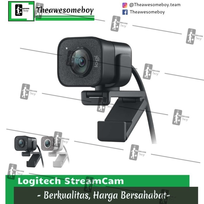 TERMURAH Logitech StreamCam Stream Cam Full HD USB-C Webcam C930E C922 Lewat - Hitam