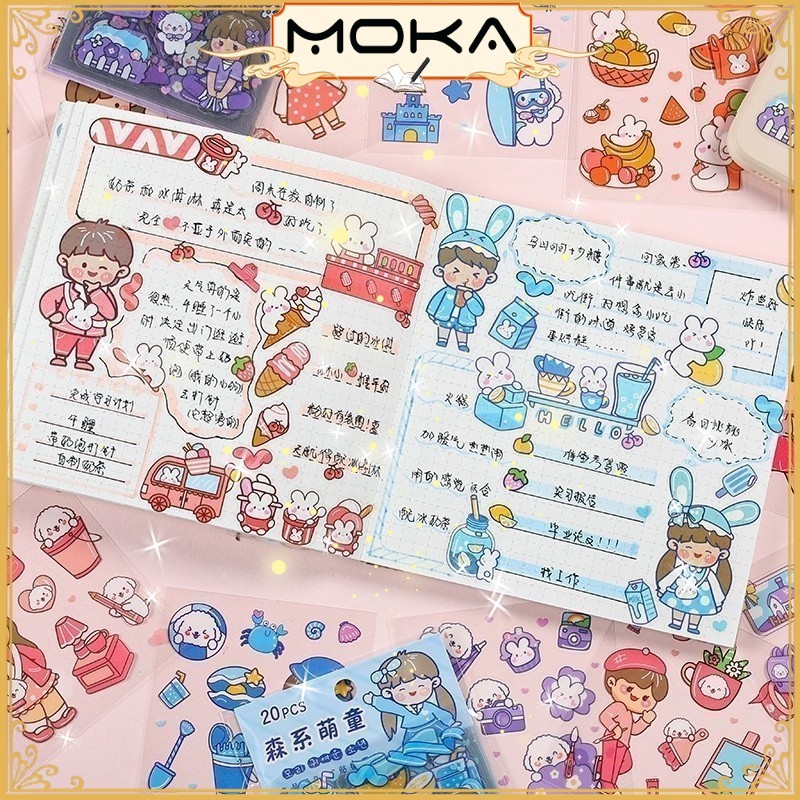 

MOKA 1SET ISI 20 LEMBAR STICKER MOTIF GADIS IMUT / STICKER MOTIF ANAK LAKI-LAKI & BUNNY KAWAI MKJ71