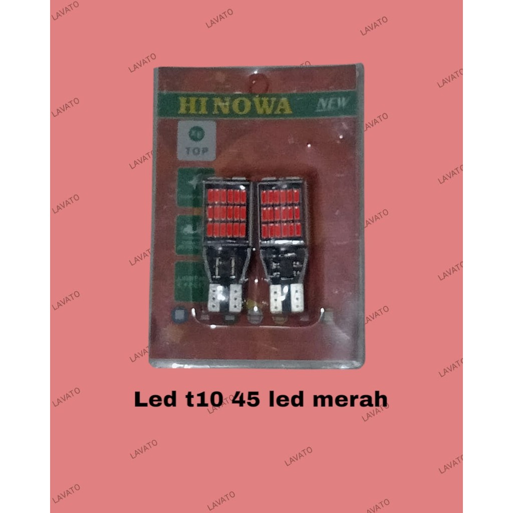 Led T10 45 LED Merah/Kuning