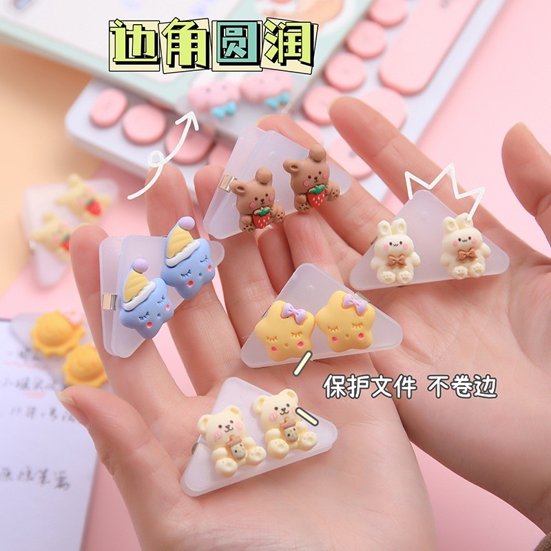 

Penjepit Kertas Klip Sudut Kertas Segitiga Push Pin Karakter Lucu Akrilik 978