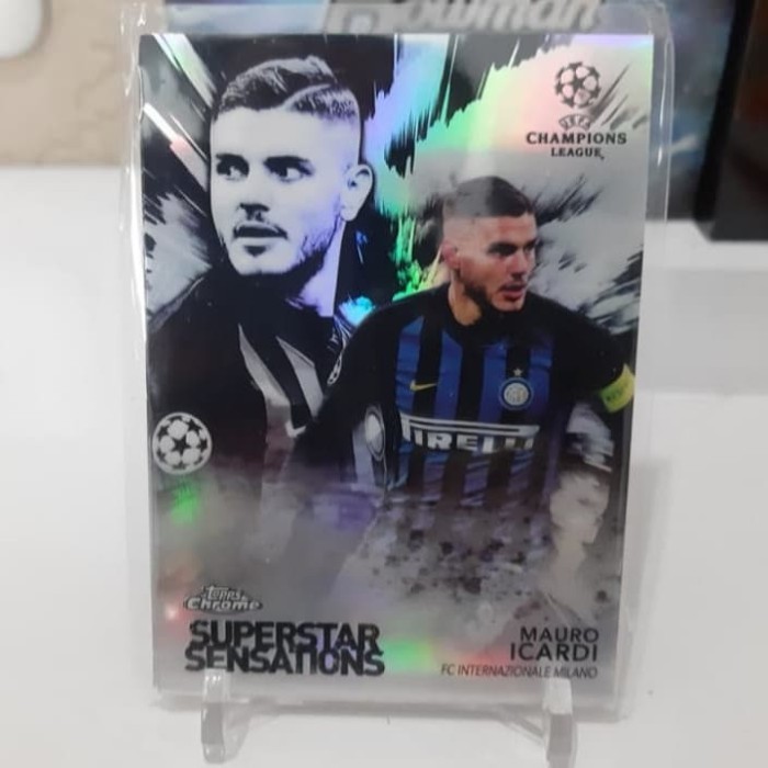 KY562 Kartu Bola Topps Chrome Superstar Sensations Mauro Icardi Inter - Rare