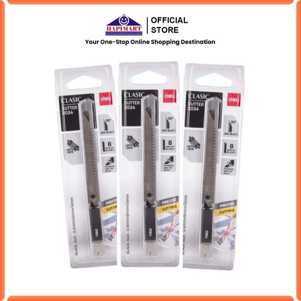 

Durable Utility Knife Alloy Steel E2034 Essential Metal/Pisau Bahan Metal/Small Cuter Pemotong Kertas Tajam