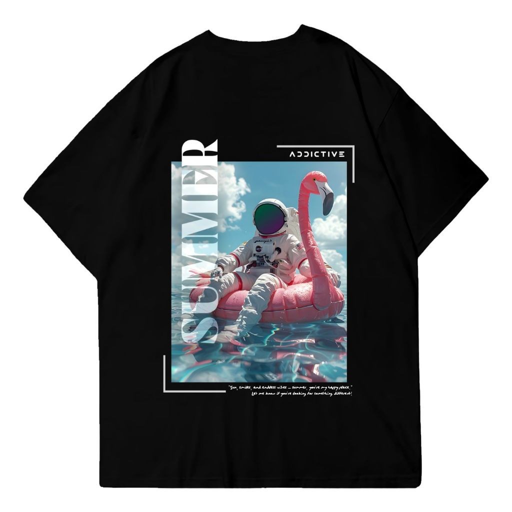 Addictive Premium Oversize T-Shirt - Summer, Kaos Atasan Pakaian Cotton Combed