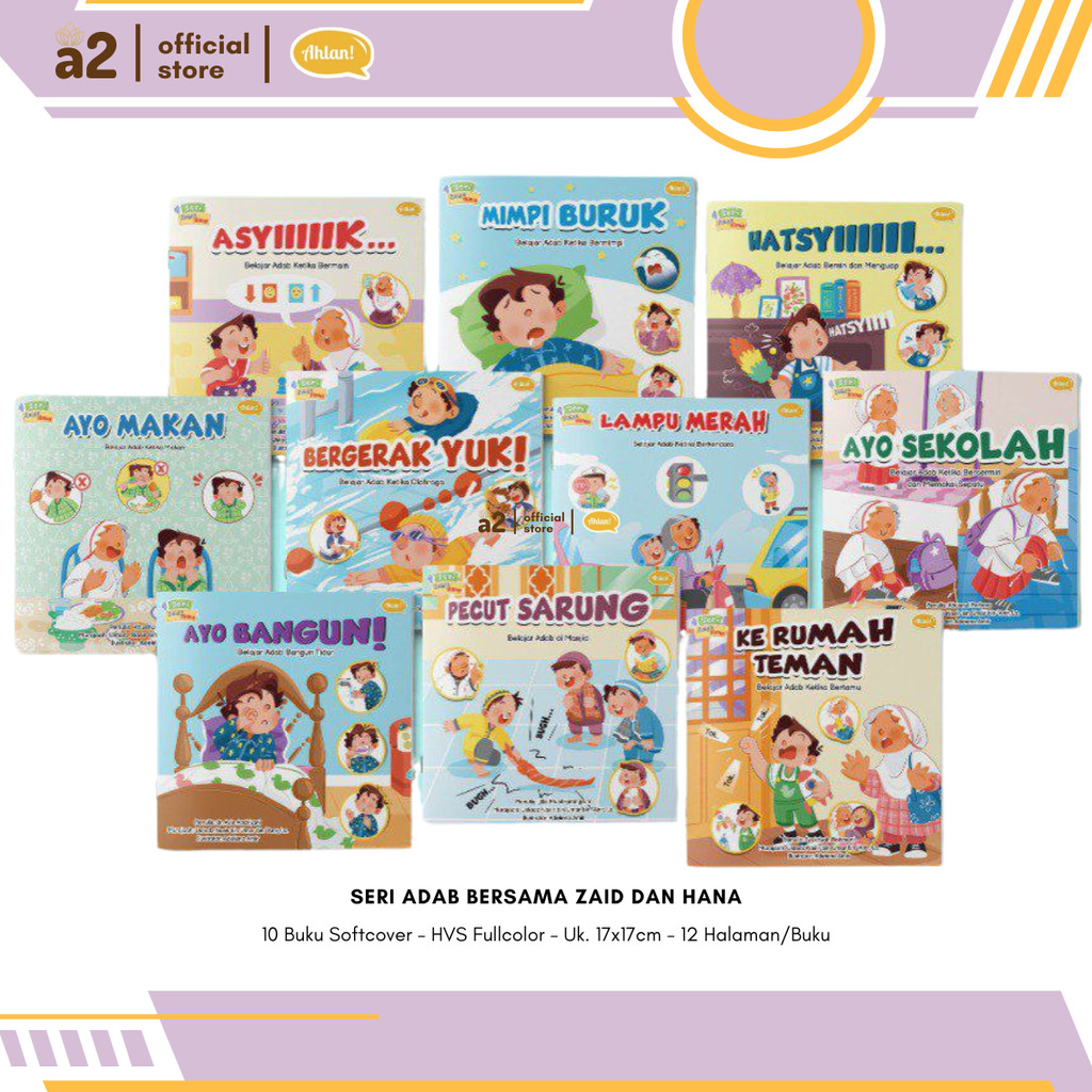 [Ahlan] Seri Zaid Dan Hana Buku Cerita 10 Adab Mulia dan Akhlak Anak Muslim