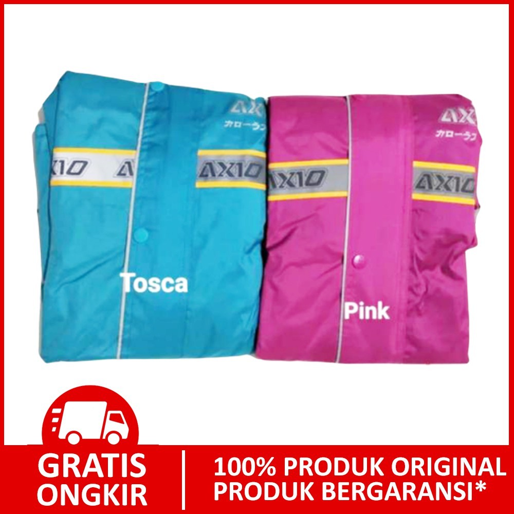 Jas Hujan Axio Europe 100% ORIGINAL khusus PINK TOSCA UNGU BIRU OREN ORANGE HIJAU IJO STABILO