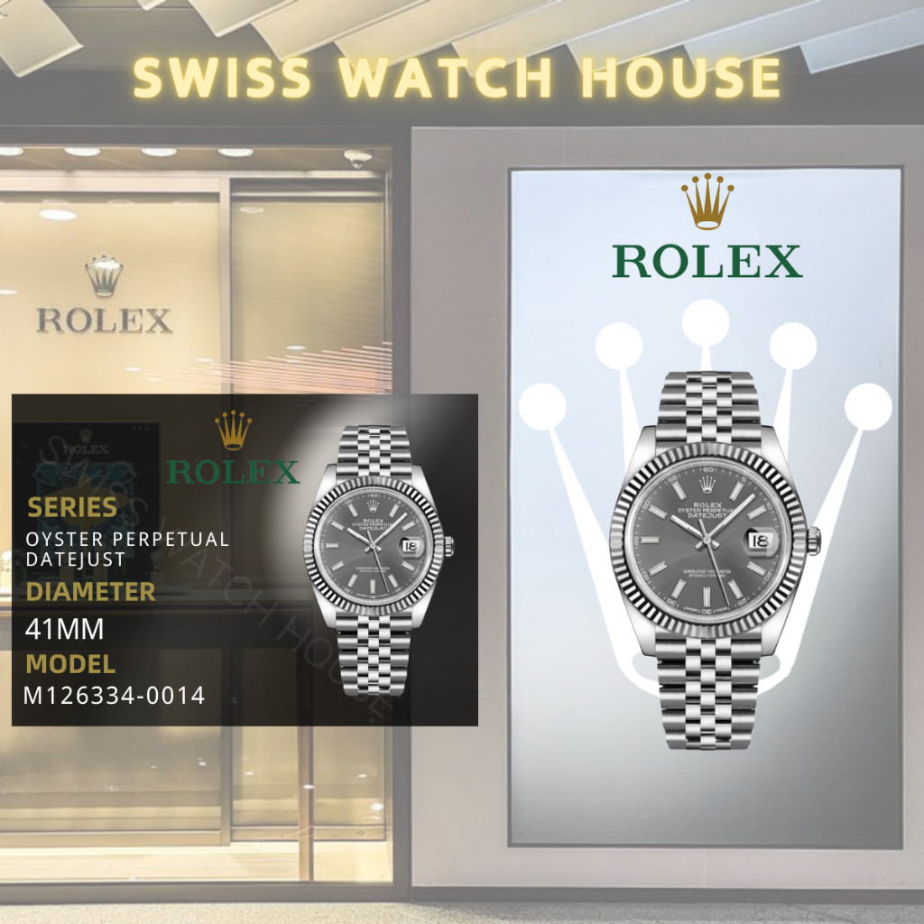 [Garansi 5 Tahun] ROLEX Datejust Series Gerakan Mekanis Otomatis Tampilan Tanggal Jam Tangan Swiss P