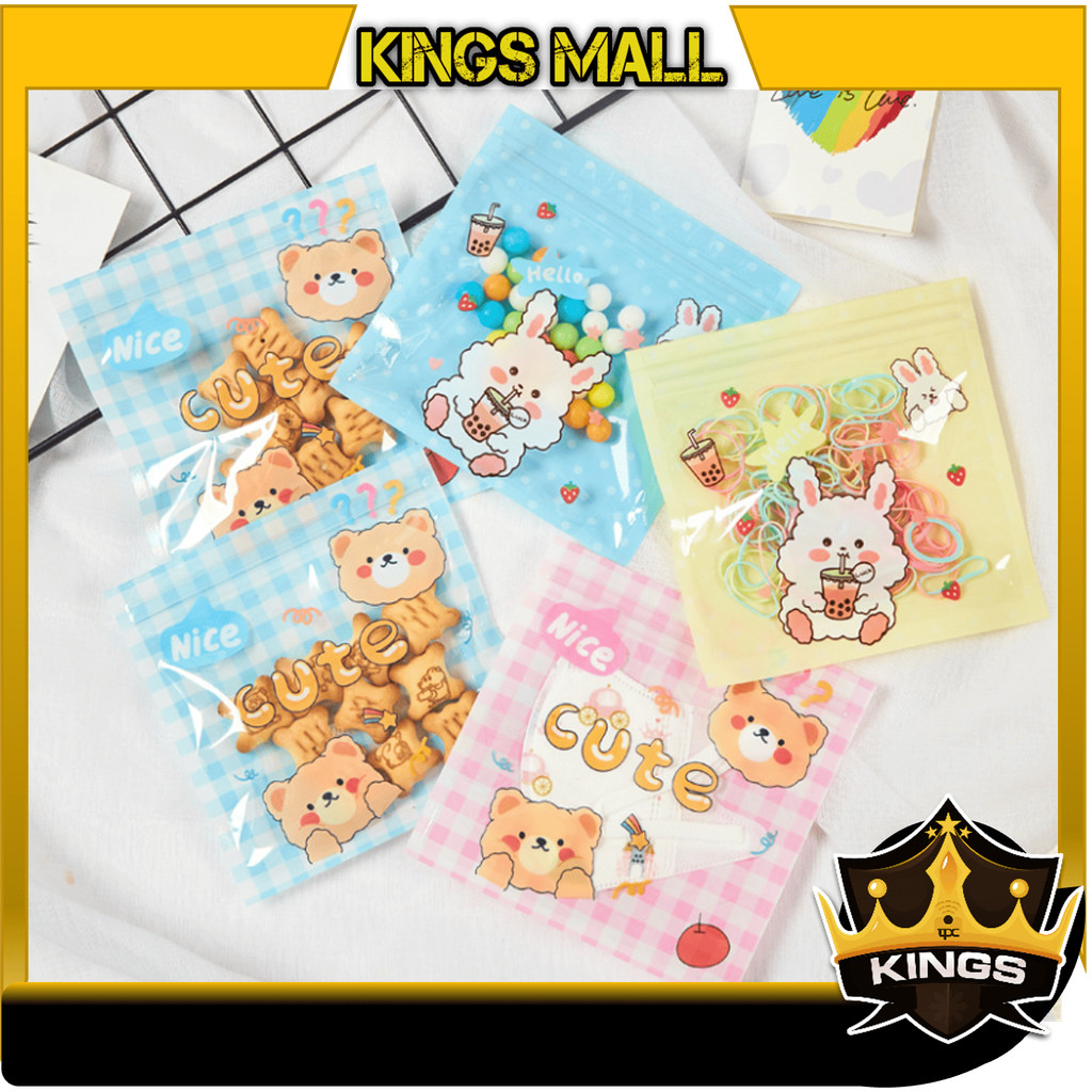 

Kings - 6594 Kemasan Permen Kue Serbaguna / Kemasan Zip Lock Motif Karakter / Plastik Klip Mini Lucu / Kemasan Zip Lock Serbaguna