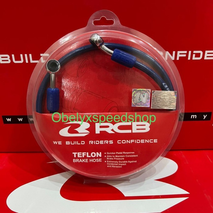 Selang Rem RCB 48CM 55CM 60CM 85CM 90CM 95CM 110CM 130CM 210CM - Biru, 48cm