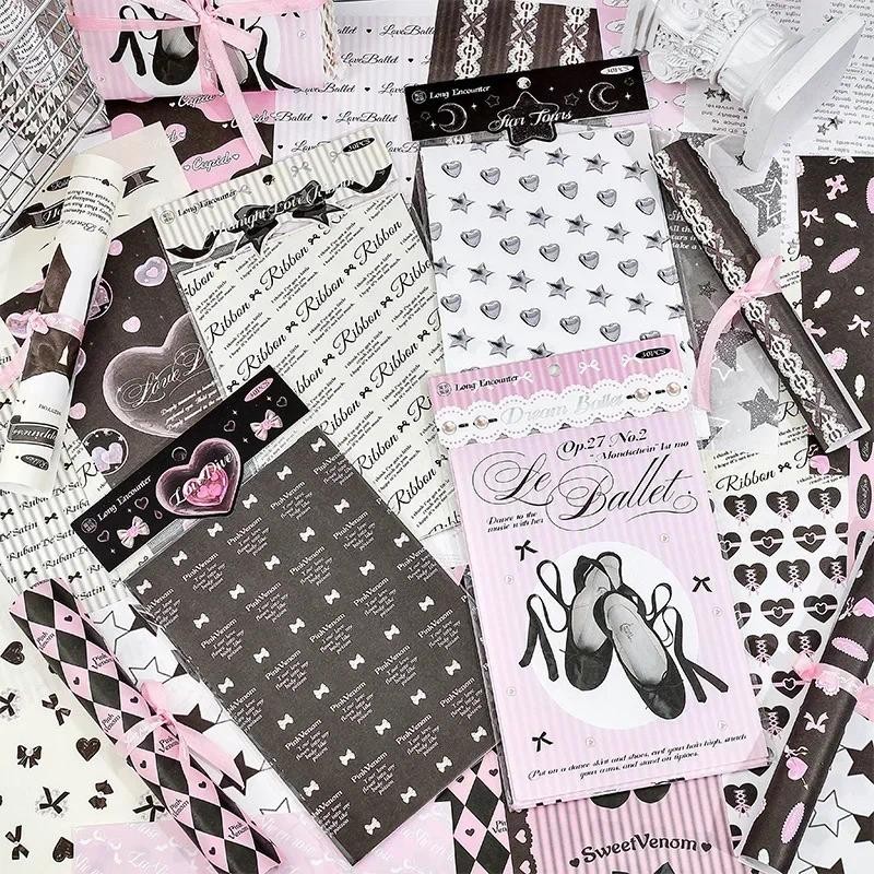 

30pcs Sweet Ballet Style Stickers Material Decorative collage Scrapbooking Material hand made DIY Junk Journal Planner Sticker