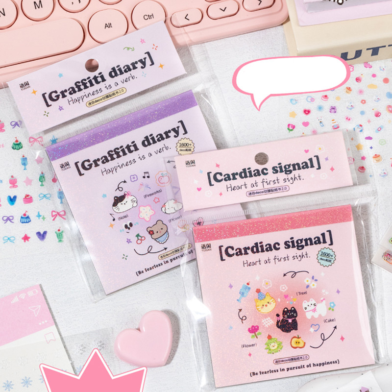 

24Sheets/bag INs cute Korean style mini deco sticker book kawaii creative material DIY handbook scrapbook nail stickers