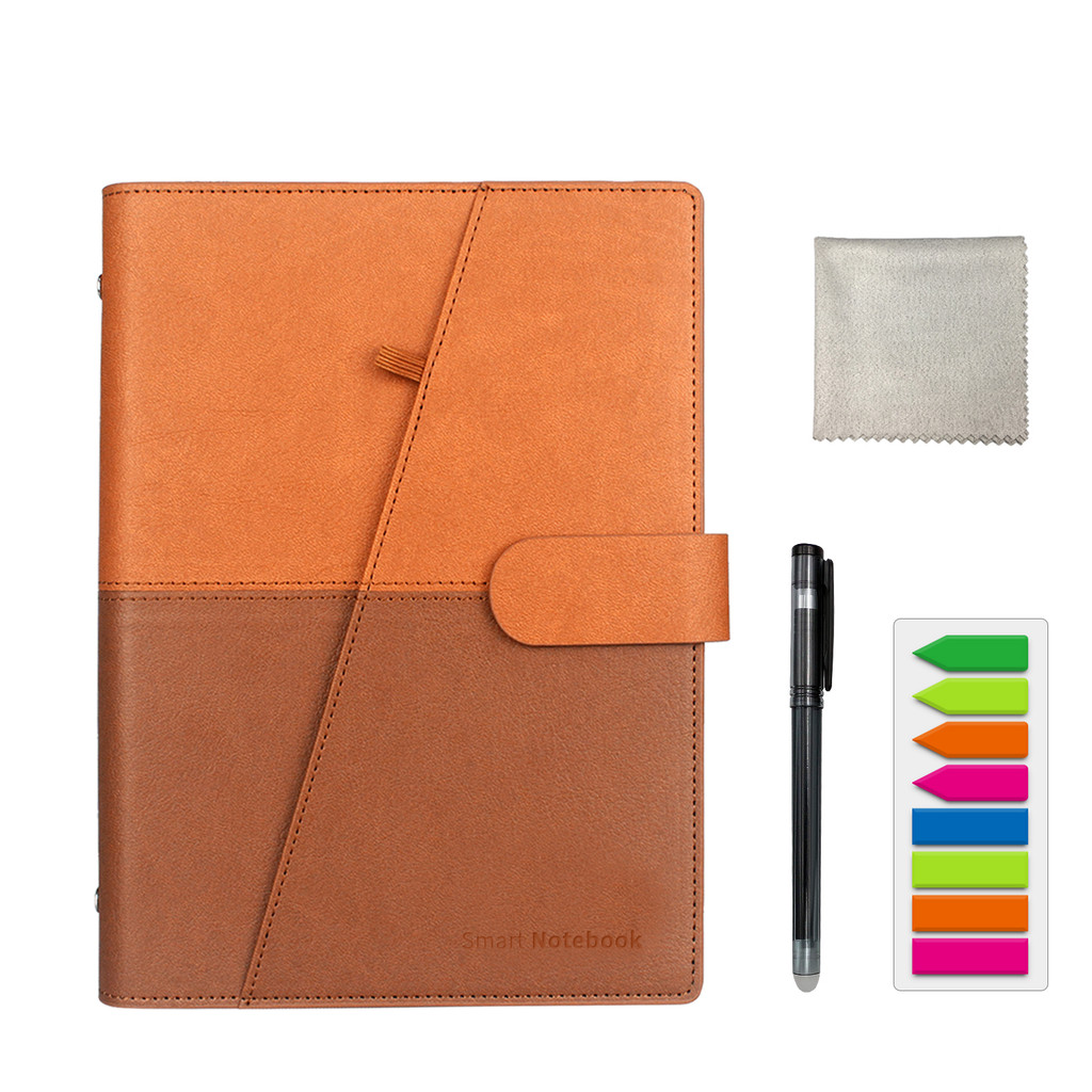 

A5 Erasable Notebook Paper Leather Reusable Smart reusable Notebook Cloud Storage Flash Storage PU leather cover