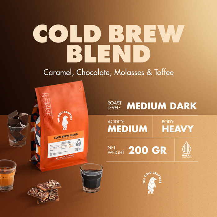 

Cold Crafters Signature Cold Brew Blend Roasted Coffee Beans - GILING MEDIUM, 1 kg