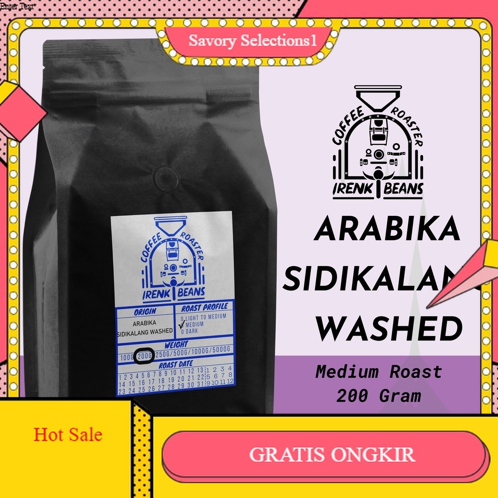 

【SAVORY】DISKON!! Kopi Arabika Sidikalang 200g Biji Bubuk
