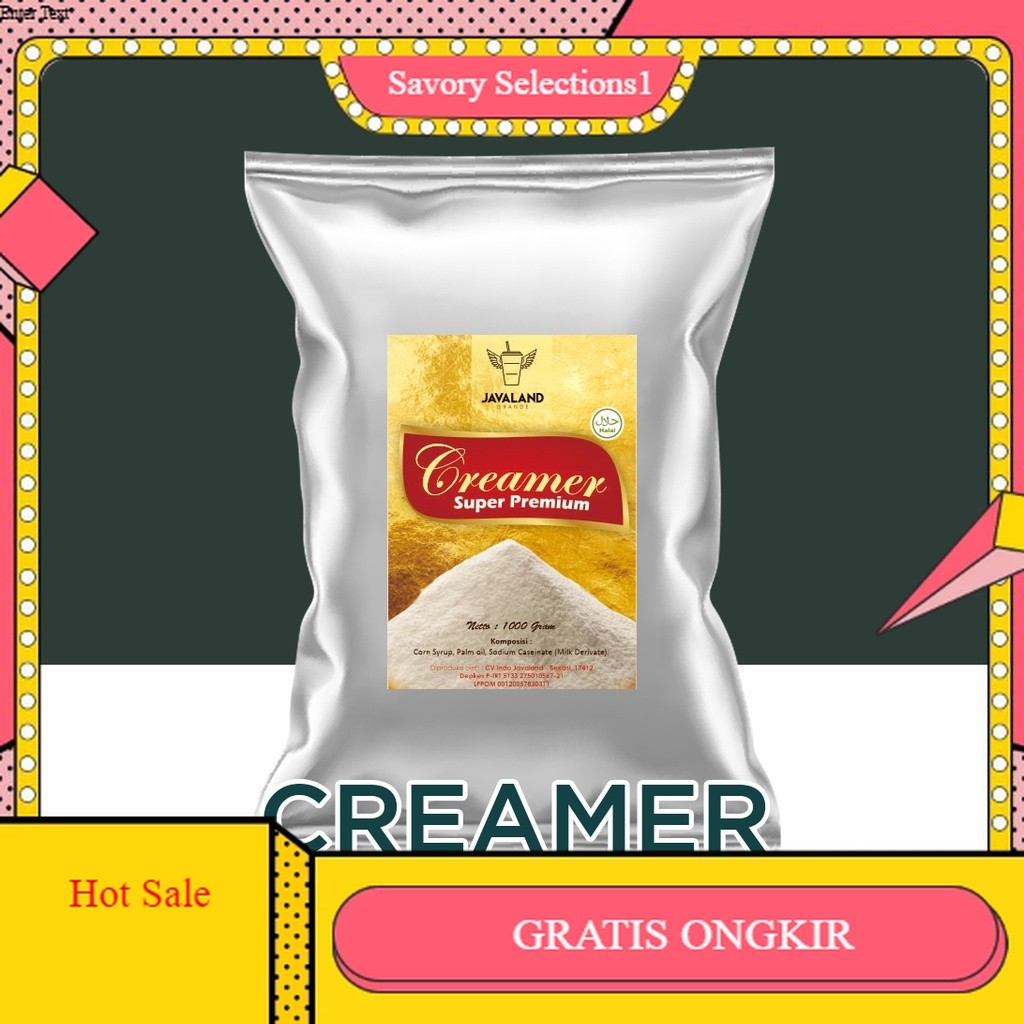 

【SAVORY】DISKON!! Javaland Bubuk Creamer / Krimer 1Kg - Super Premium | Non Dairy | Creamy Café