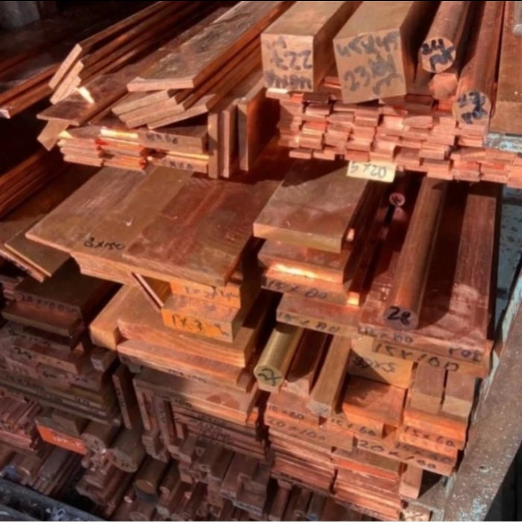 Tembaga kotak 25mm x 25mm x 300mm- as kotak tembaga