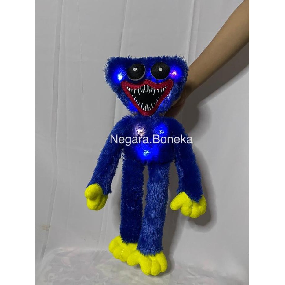 Terbaru Boneka Huggy Wuggy Game Poppy Play Time & Tiktok Doll Soft ukuran 40cm - HuggyWuggy Biru, LE