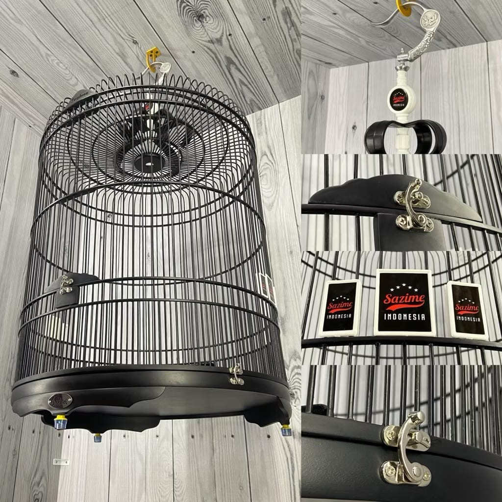 Sangkar Murai Sazime Tebok Kayu Ceper Ruji Bambu