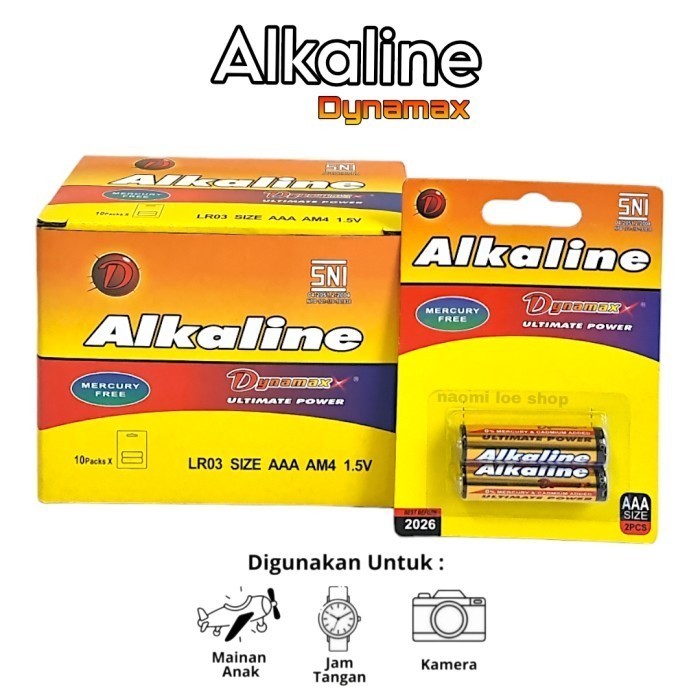 Battery AAA Alkaline Dynamaxx 1.5Volt batre AAA alkaline BateraiAAA