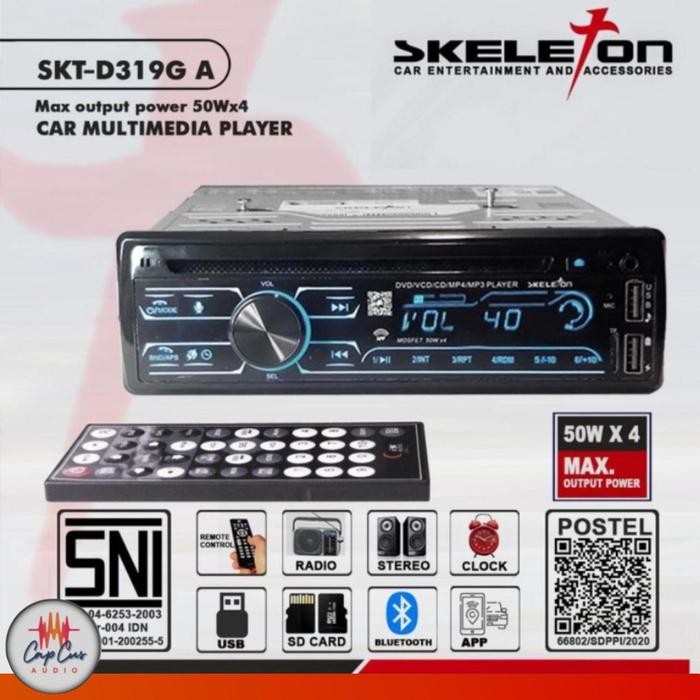 SINGLEDIN DVD SKELETON SKT-D319