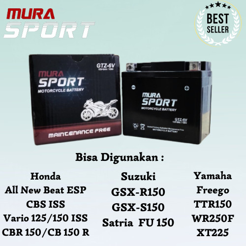 AKI MOTOR MURASPORT GTZ6V SATRIA FU 150 AKI KERING