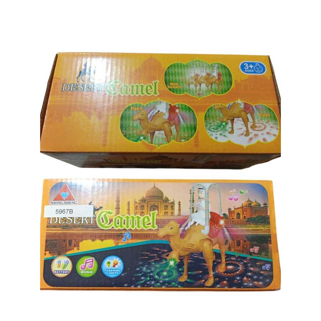 UNTA LAMPU + NGAJI DESSERT CAMEL FLASH Mainan Unta Arab Ngaji  - Mainan Unta anak