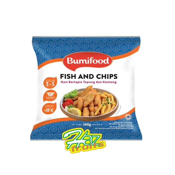 

Seafood Olahan Bumifood Fish and Chips 200 Gram