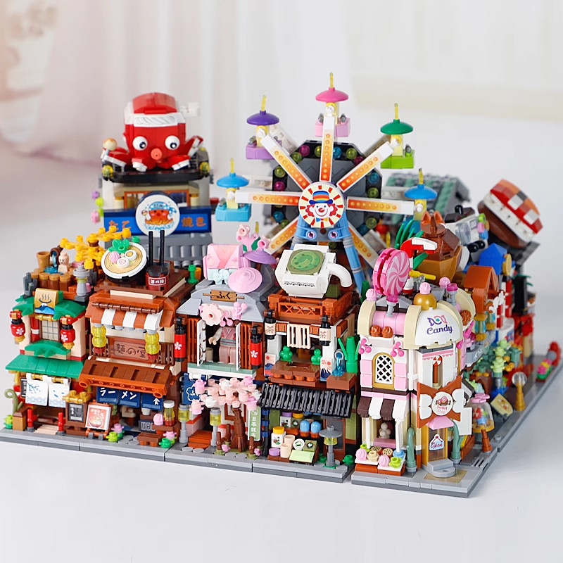 DIY Puzzle Block Ramen Onsen Kimono Matcha - Mini Figure Cute Lucu Rumah Model Jepang Kado Mainan Ed