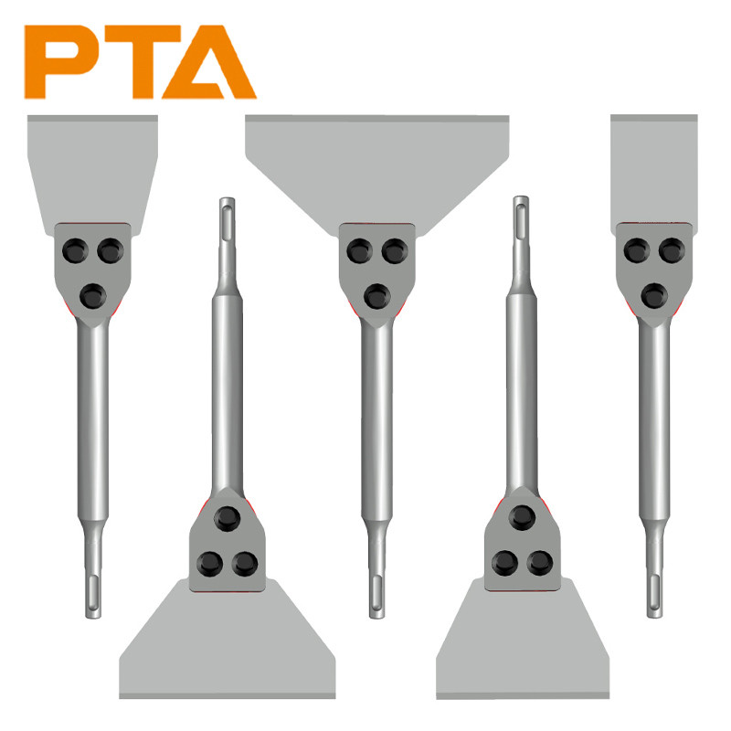 PTA SDS Plus Floor Scraper Tool Tile Mortar Removal and Laminate Floor and Laminate Glue Removal Too