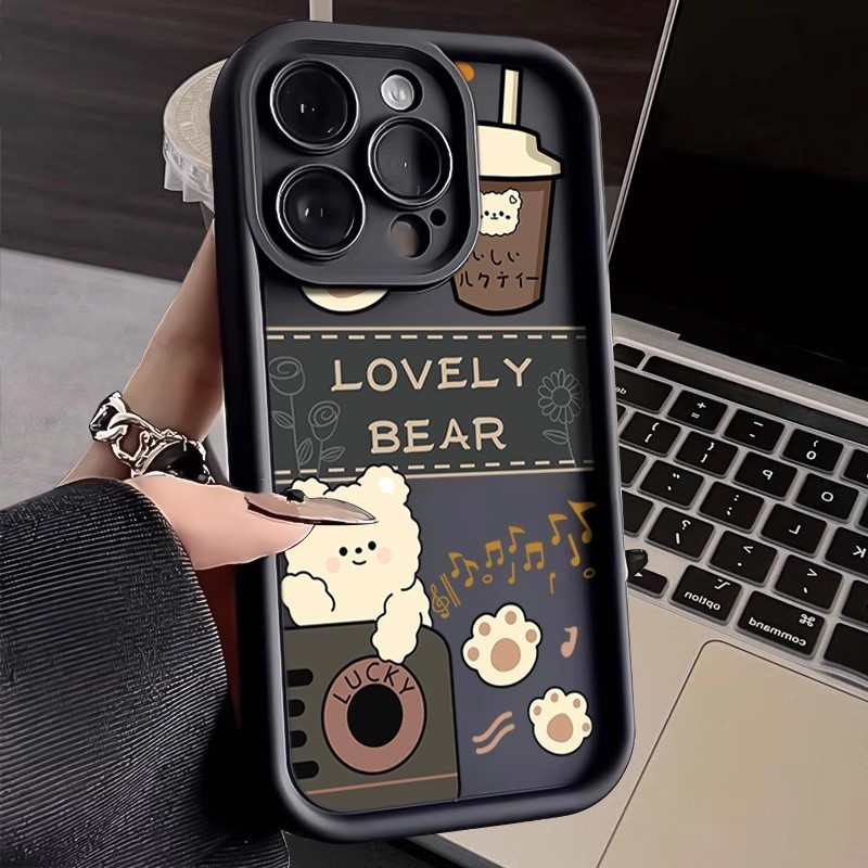 Beruang audio Case Redmi Note 12 4G 12 Pro 5G 11 10 13 5G POCO C65 M6 Pro X3 X3 Pro Silikon lembut C