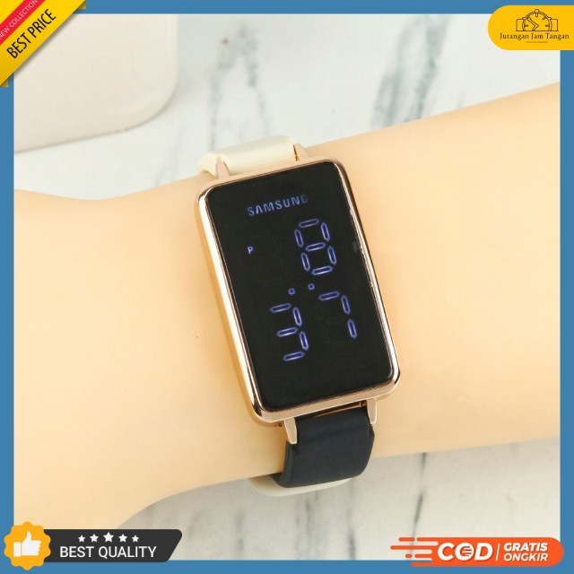 Jam Tangan Fashion Wanita Samsung 7373 Strap Rubber - karet Bisa Bayar Ditempat - COD -Grosir