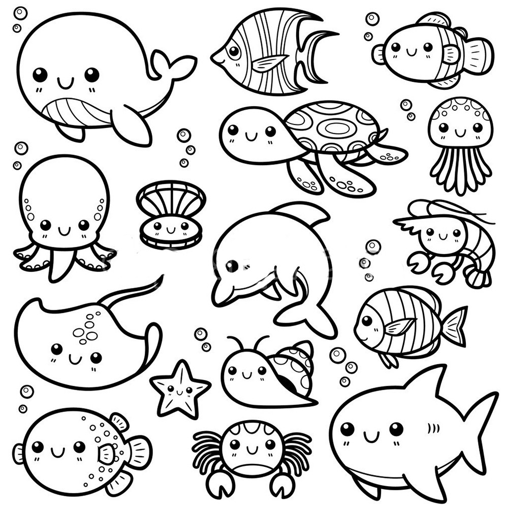 

Isi 20 Lembar kertas mewarnai Ikan ukuran A4 untuk anak paud TK dan SD