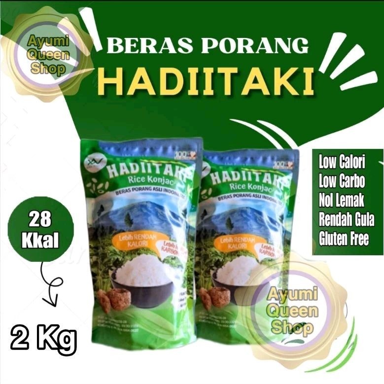 

BERAS PORANG HADIITAKI 2 KG ricekonjac beras sirataki