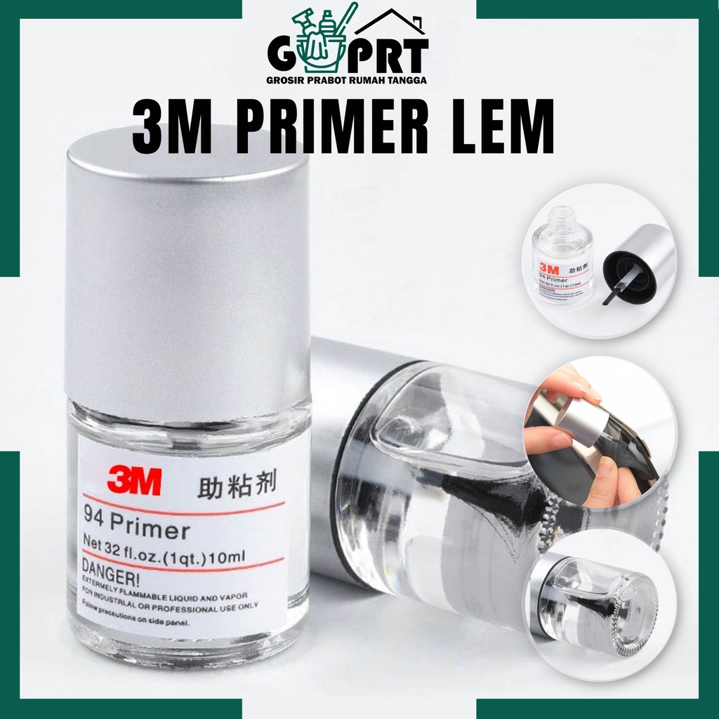 

3M Primer 94 Adhesive Epoxy Cairan Perekat Lem Penambah Daya Rekat Double Tape Doubletape Stiker Sticker Bening 10ml ml ORIGINAL ORI